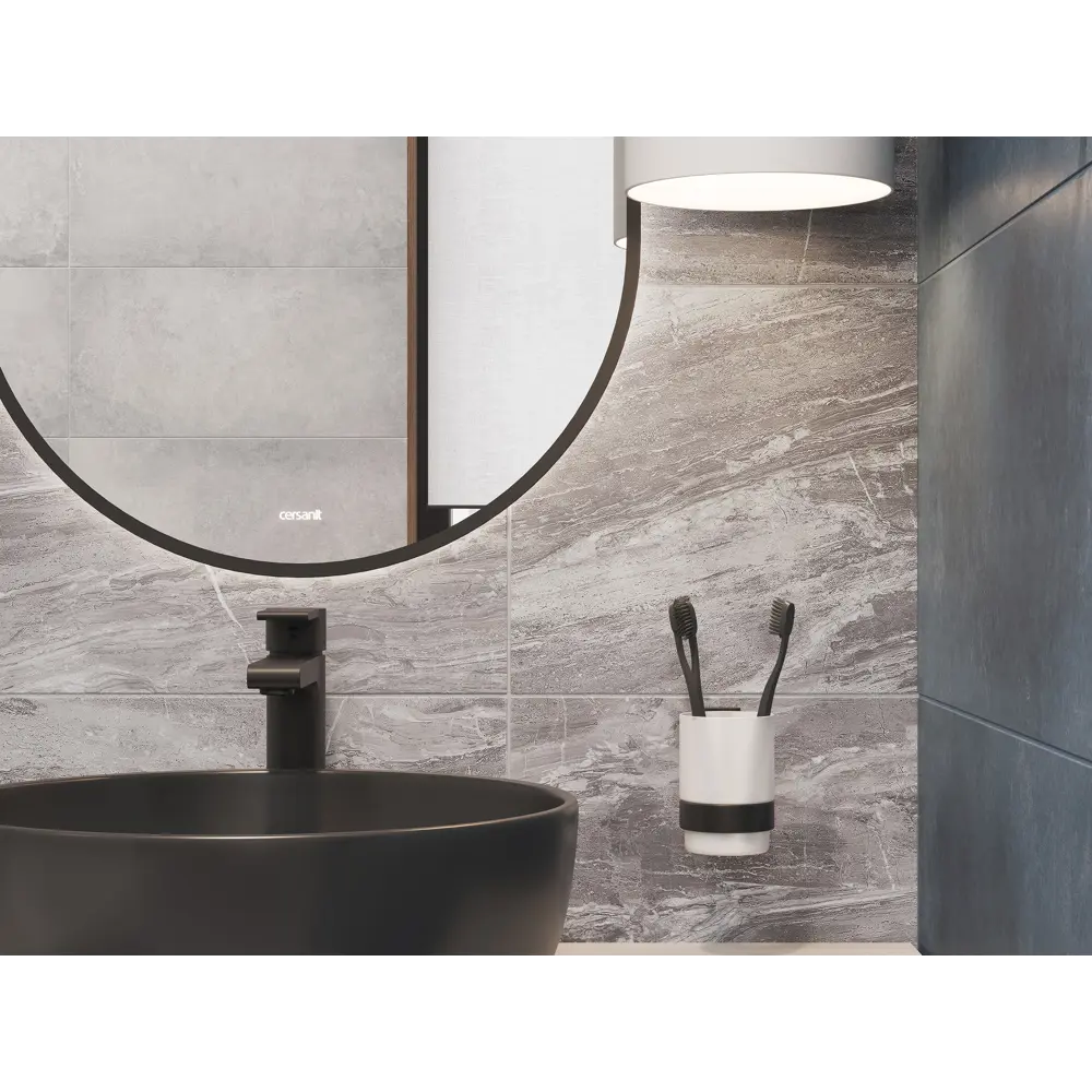 Плитка настенная KREAFORTA Cascada 29.8x59.8 см 1.425 м² матовая цвет темно-серый STLM-2154462 - Вид №4