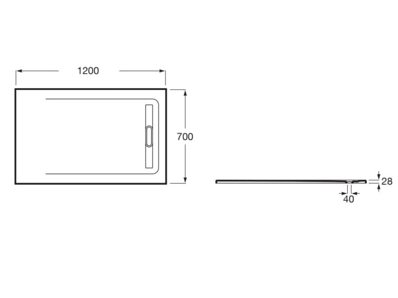 Прямоугольный сверхплоский поддон для душа Stonex® Roca Aquos ARCH-00101045 - Вид №39