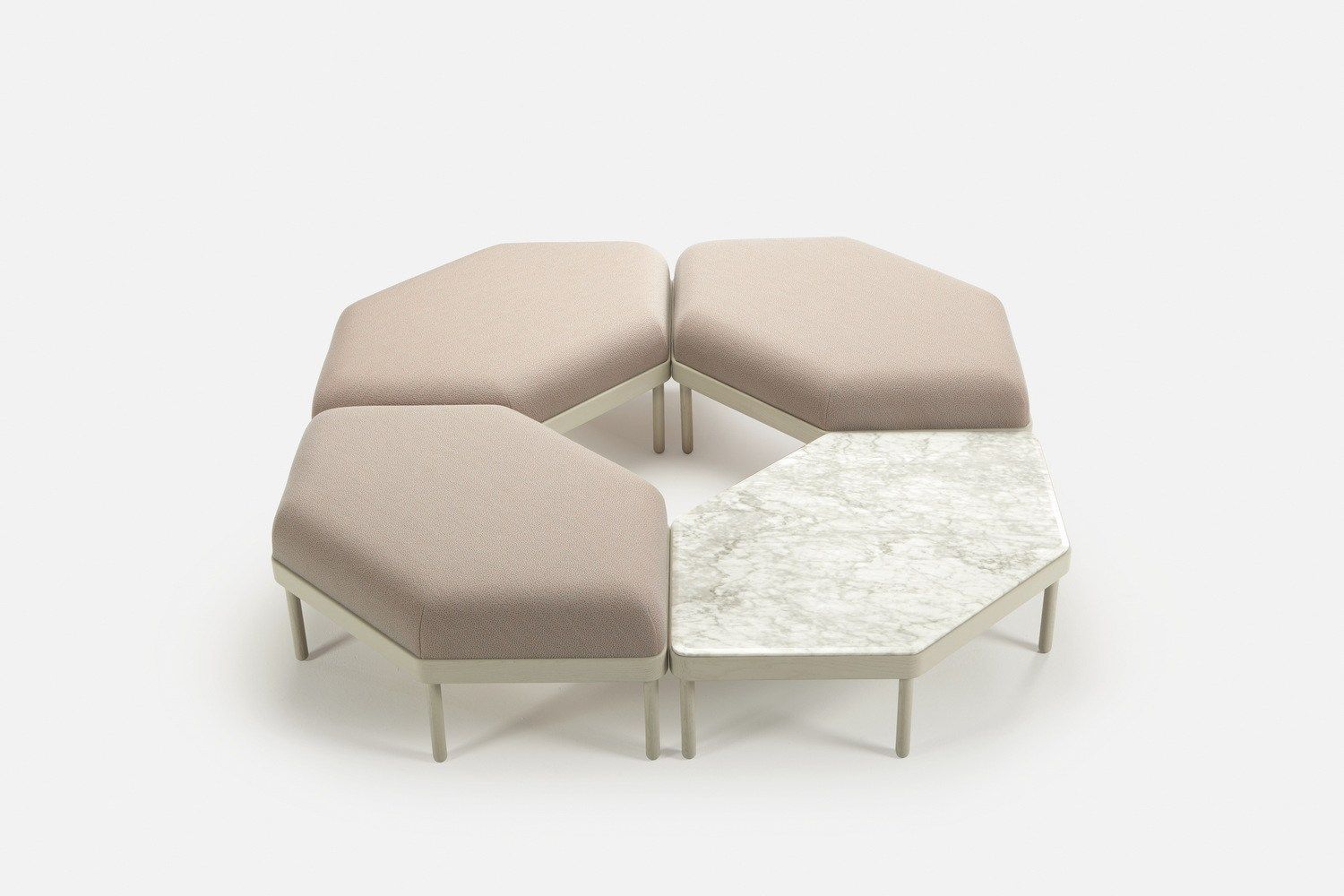 Низкий мраморный журнальный столик SANCAL мозаика ARCH-00064204 - Вид №2