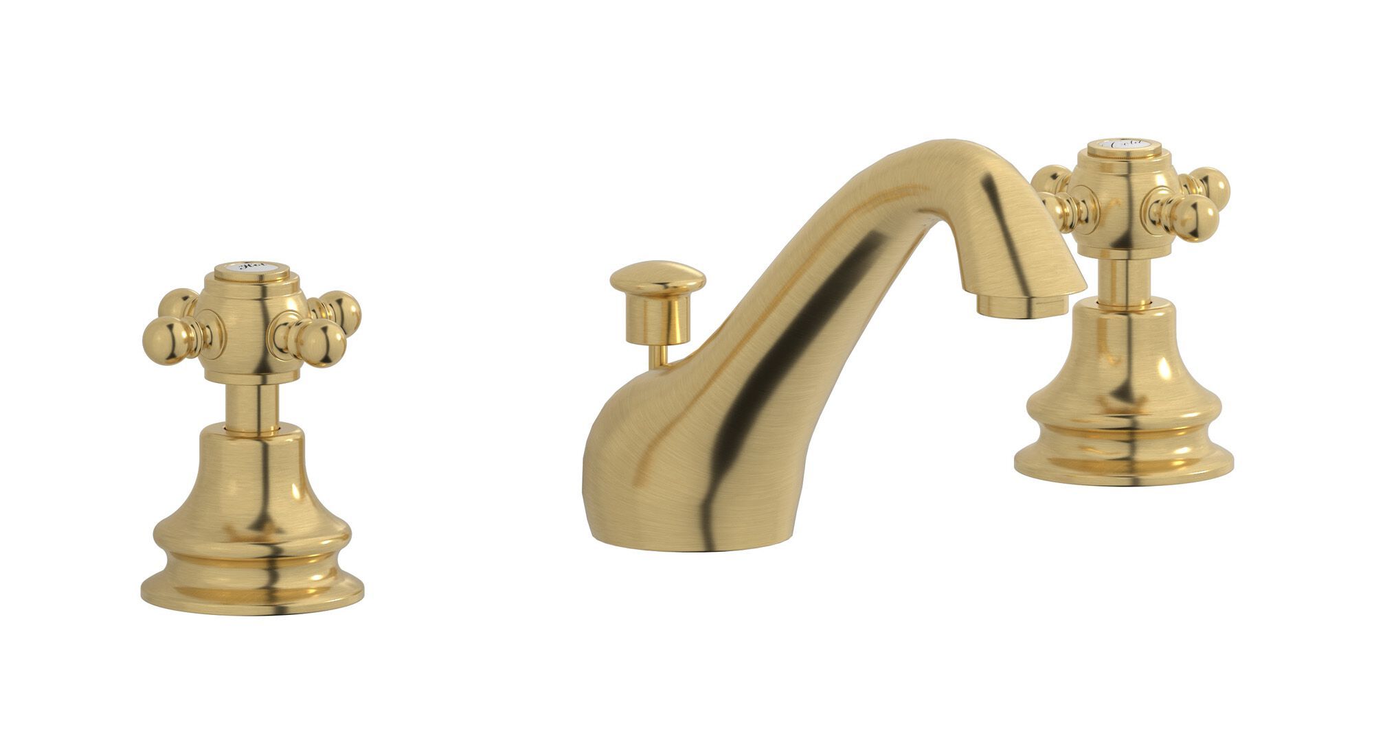 Смеситель для раковины с 3 отверстиями для пола с автоматическим сливом IB Hermes + Hermes Elle ARCH-00149512