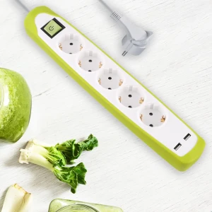 Удлинитель Electraline с 5 розетками и USB-портами для современного дома 89380142