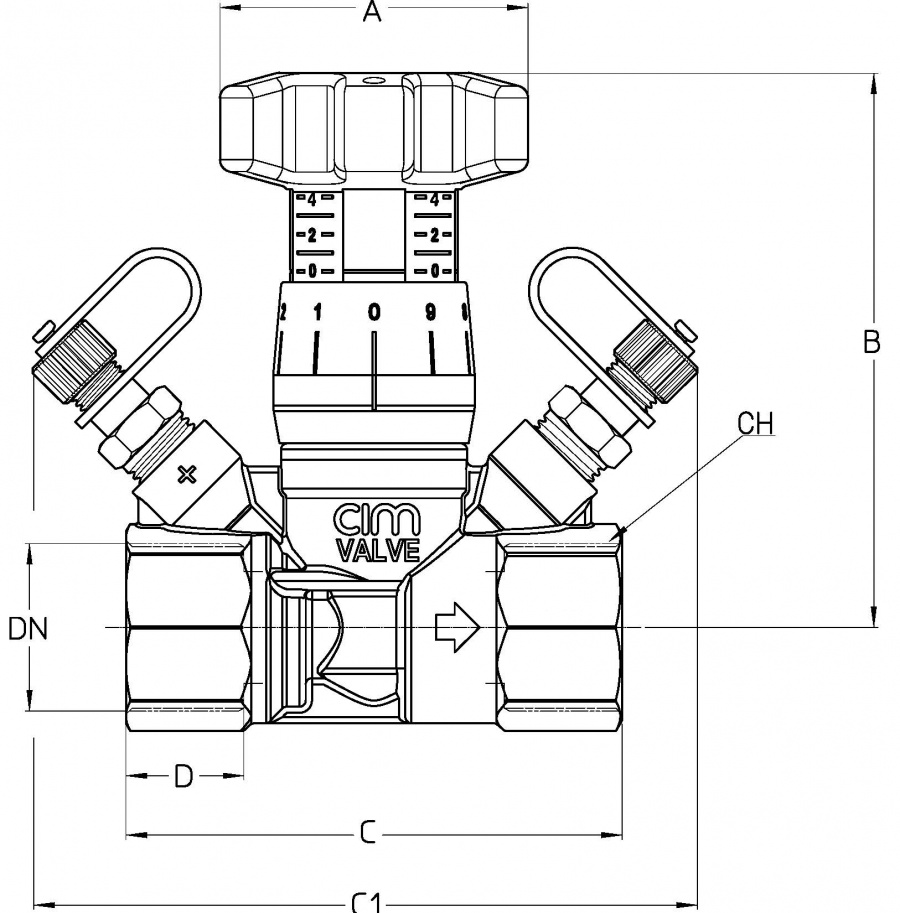 CIMBERIO CIM 787OT 1 Клапан балансировочный ручной CIM 787OT  - Вид №1