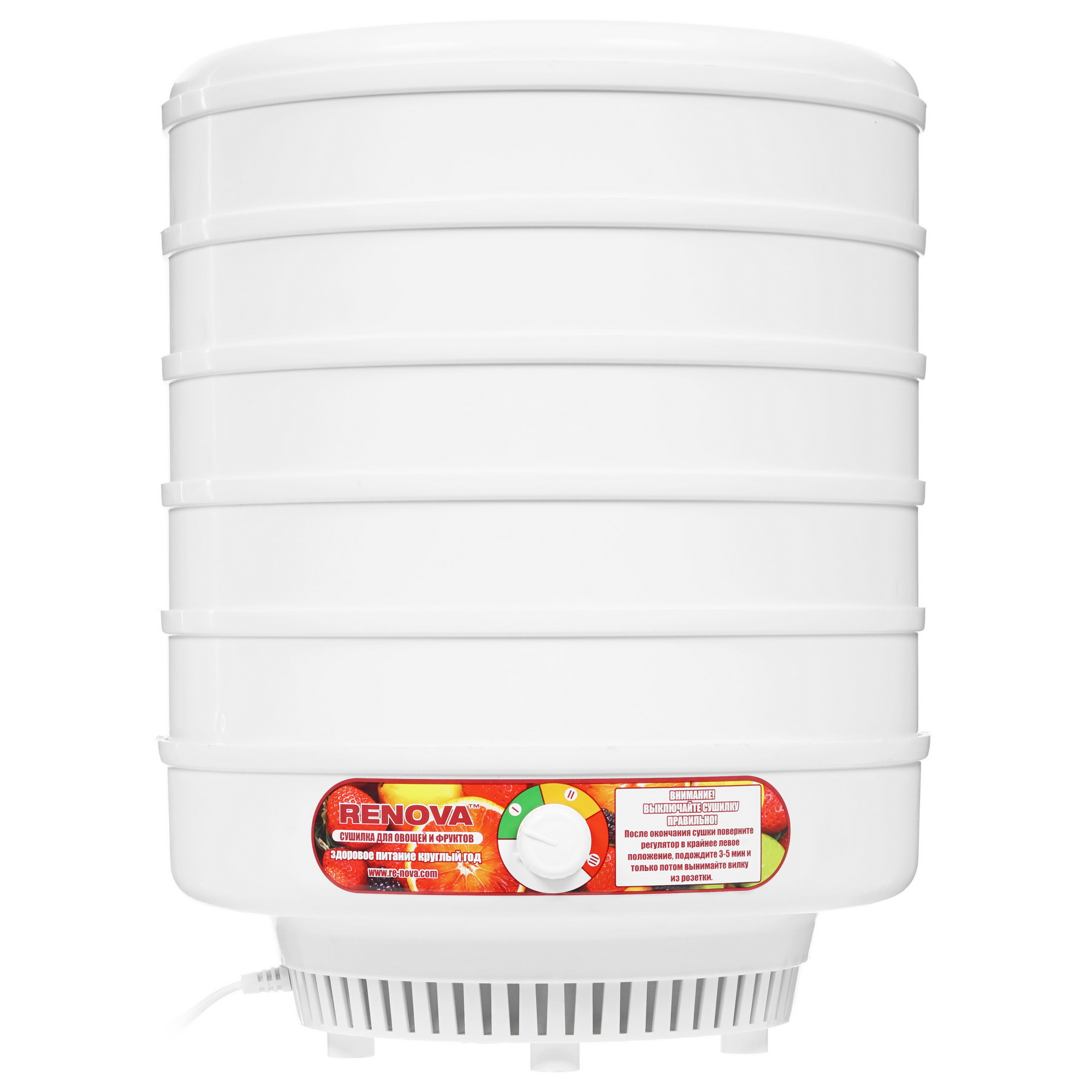 8174309 Сушилка для овощей и фруктов RENOVA DVN31-500/5 белый STDN-0035066 - Вид №1