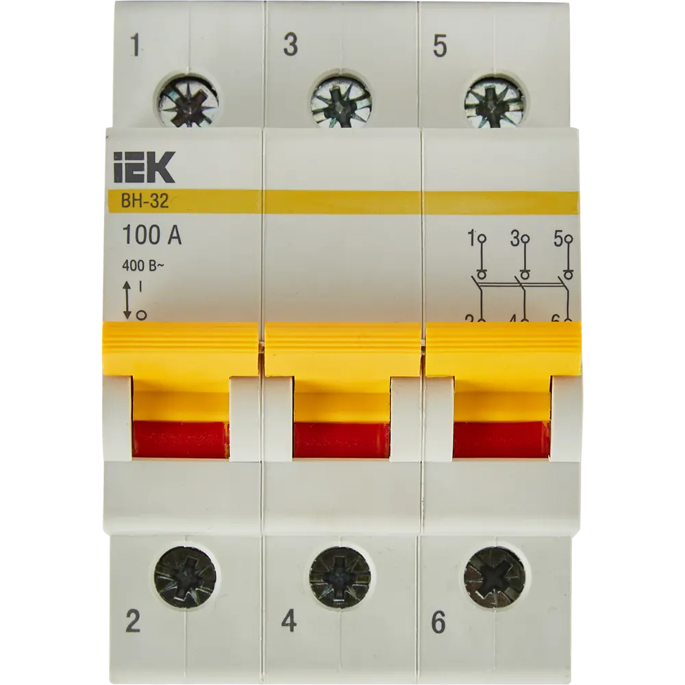 Дифференциальный автомат IEK ВН-32 3P 100А - защита от токов утечки и перегрузки 87809170 STLM-1119090 - Вид №1