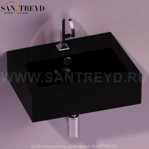 FZ14NERO Подвесная раковина настенная прямоугольная Simas Frozen черная