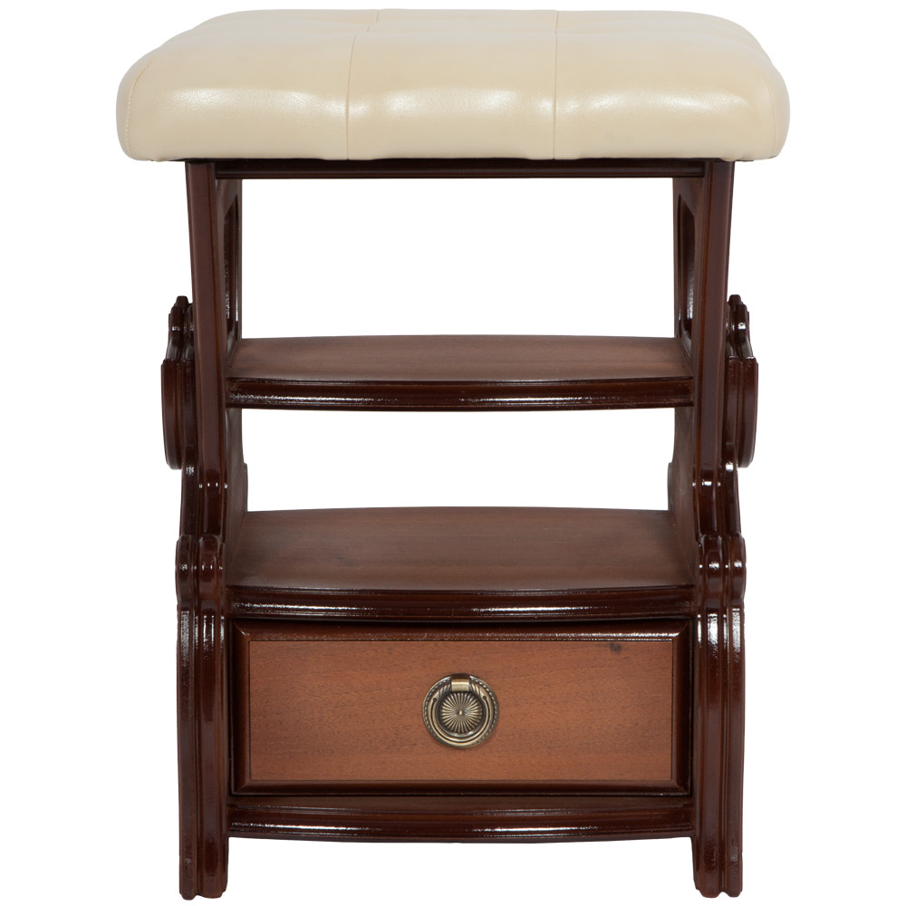 11178 Табурет Марта 2 с ящиком Орех Ваниль BOGACHO 4627138236499 - Вид №4