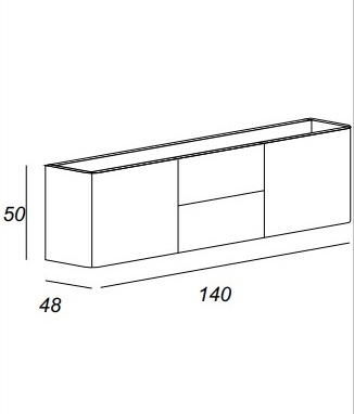 Мебель для ванной CEZARES LIVERPOOL 54670 Bianco Lucido - Вид №1