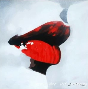 Картина на холсте 100х100 см "Губы - 2" EVENHOME КАРТИНЫ МАСЛОМ 129889 Белый;красный;серый