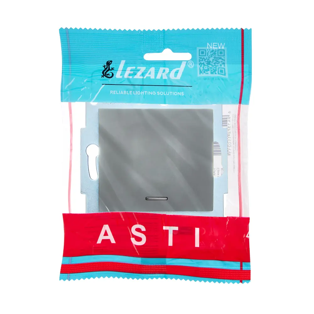 Выключатель встраиваемый Lezard Asti 1 клавиша с подсветкой цвет платина 89385507 STLM-2025252 - Вид №3