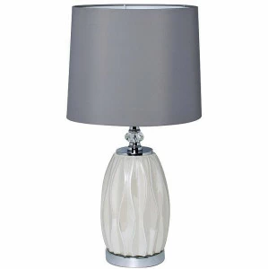 Лампа настольная плафон светло-серый 30*62 22-87755 GARDA DECOR ВАЗА 131989 Серый;хром