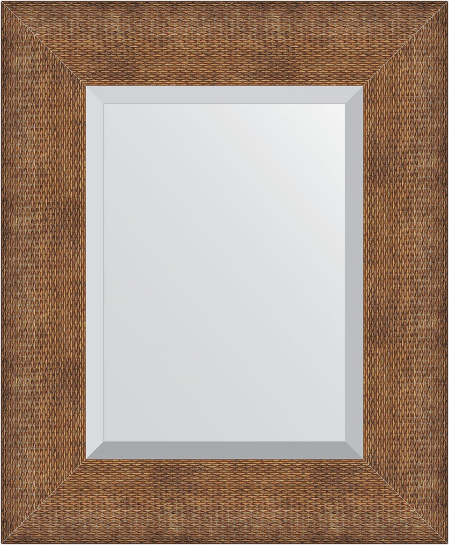 BY 3944 Зеркало с фацетом в багетной раме - медная кольчуга 88 mm EVOFORM Exclusive