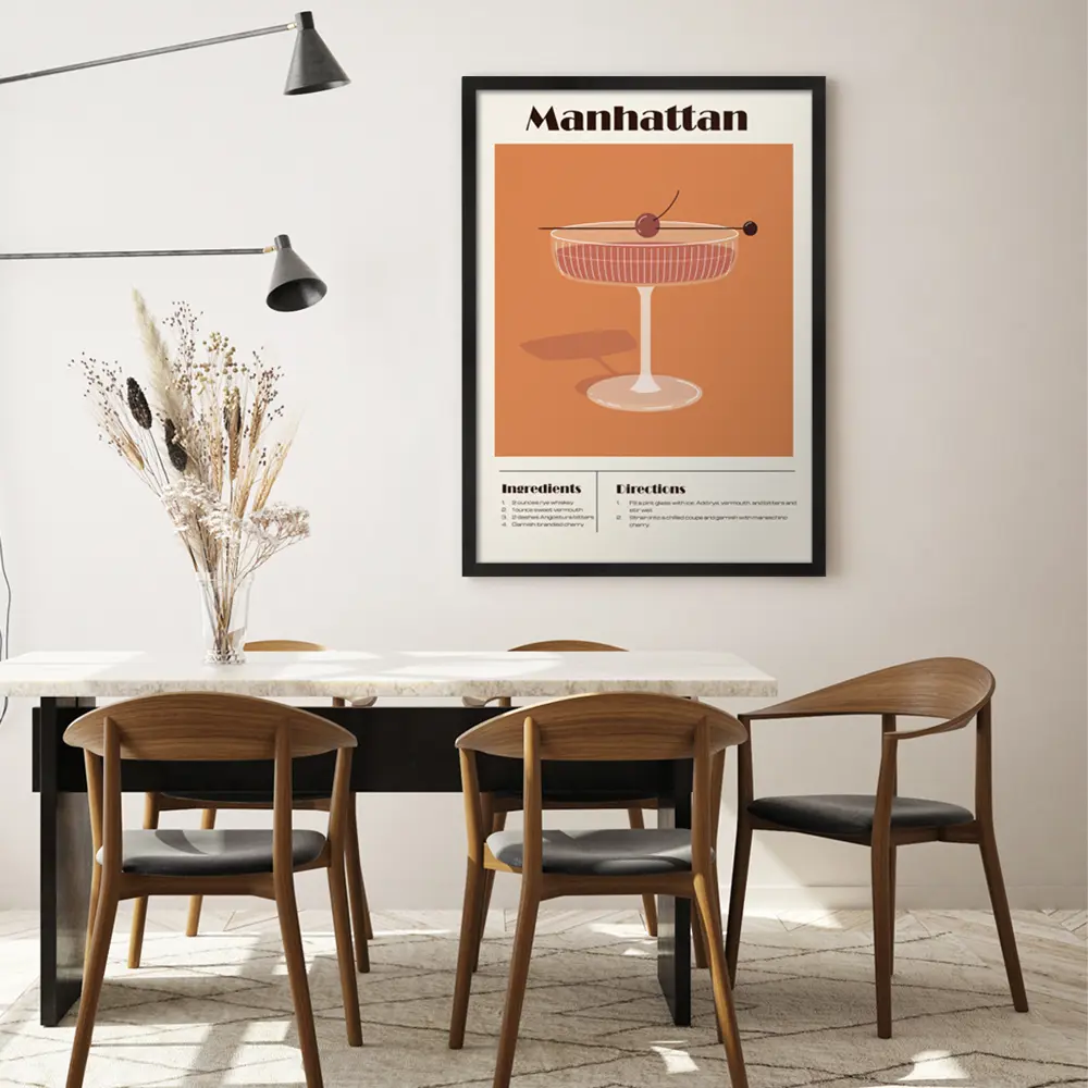 Картина в раме Коктейль Манхэттен 50x70 см цвет разноцветный POSTERMARKET STLM-2090089 - Вид №1