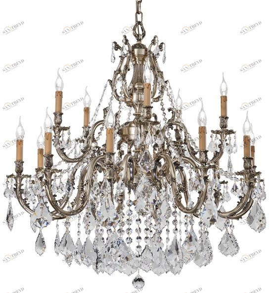 Possoni Illuminazione Люстра из полированной атласной латуни с кристаллами swarovski® Ashford 090/10+5-sw/p 