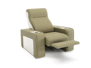 Кожаное кресло с подлокотниками