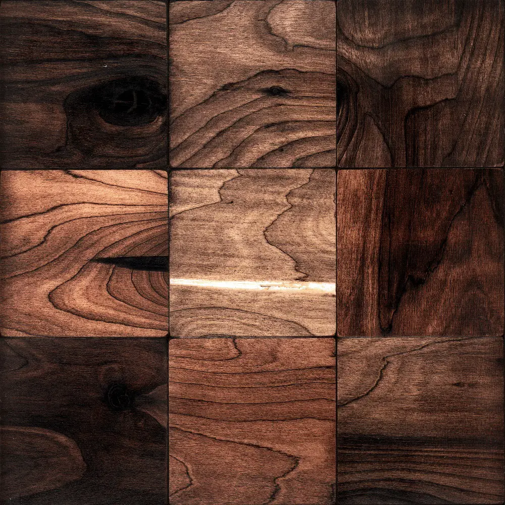 Деревянная мозаика ВАЛЛ 100x100 мм 300x300 мм Santreyd STLM-2027250 - Вид №1