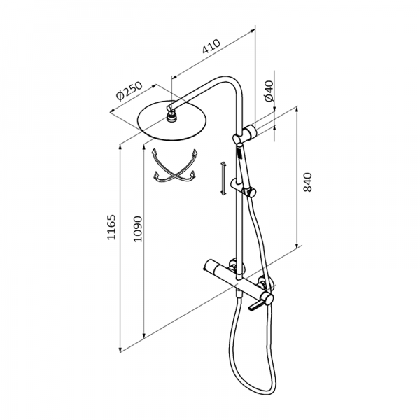 Смеситель для душа AXIS GRB MIXERS 74499740XL - Вид №1