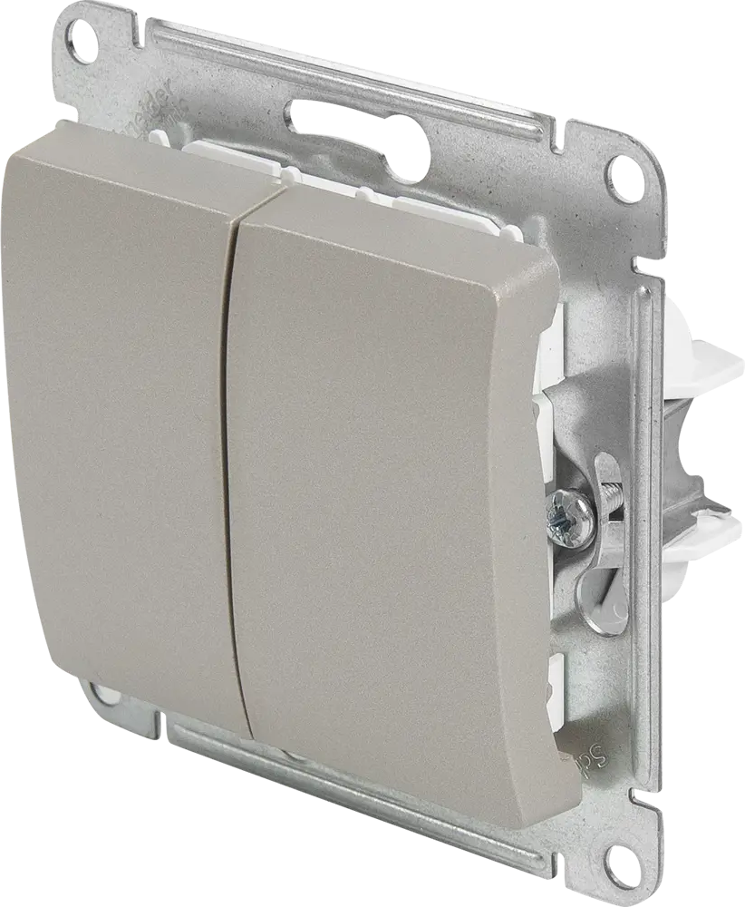Переключатель Schneider Electric Glossa двухклавишный для управления светом 84730728