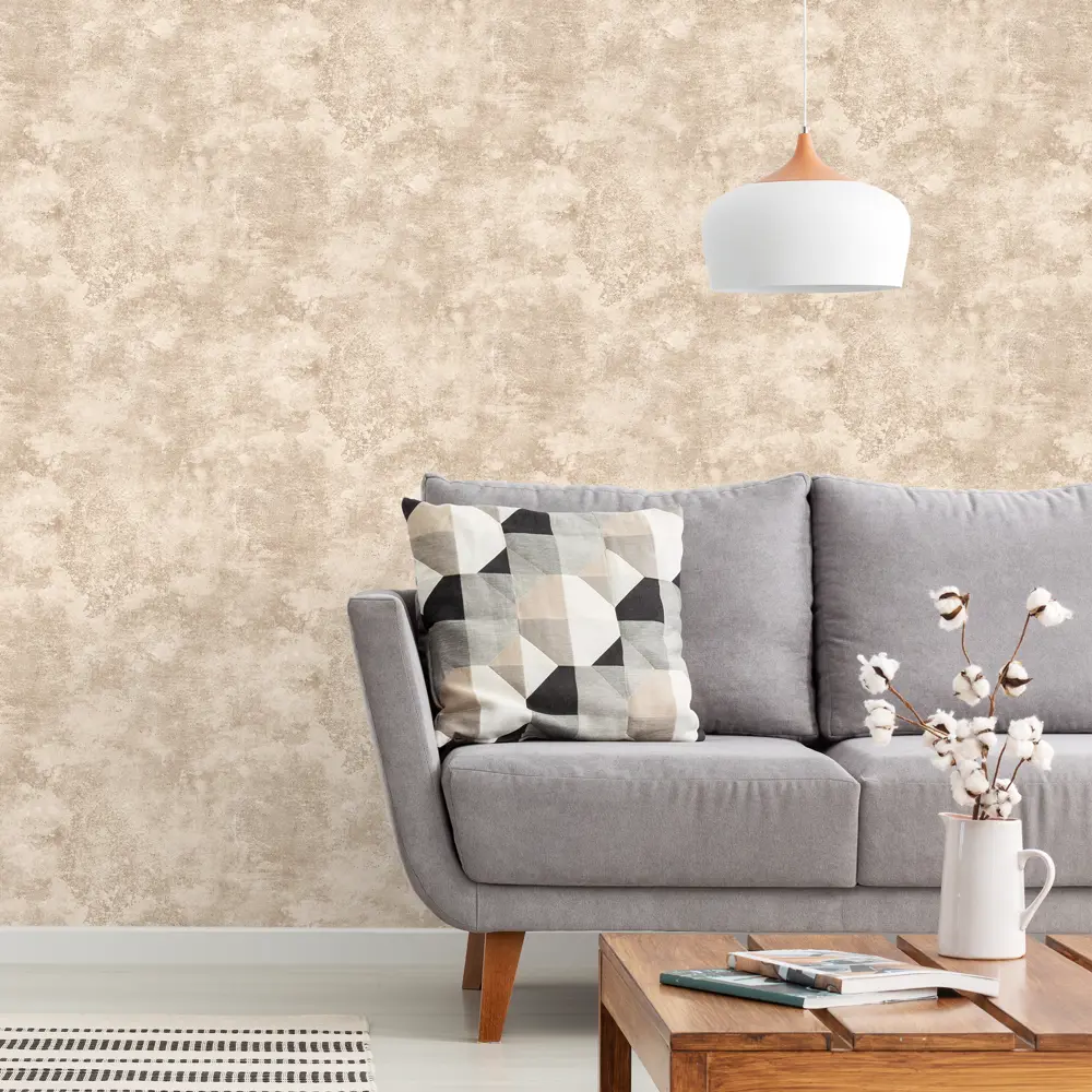 Обои флизелиновые Ateliero Betone бежевые 1.06 м 281048 STLM-2040480 - Вид №2