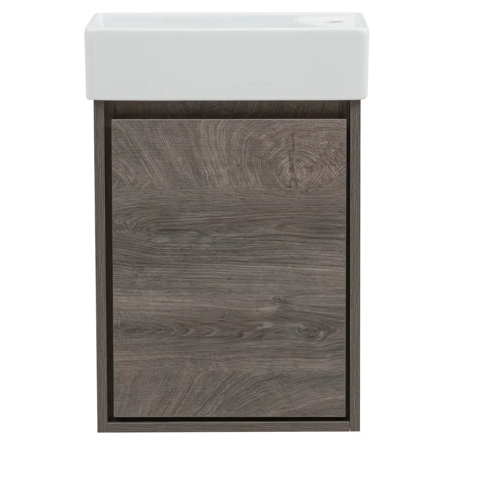 Тумба под раковину KONSENSA Мокка 2.0 подвесная 45 см цвет серый дуб STLM-2026066 - Вид №3