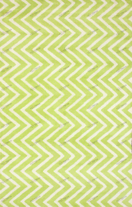 Ковер Zig Zag зелёный 300х400 DOLLY CAPRETS ДИЗАЙНЕРСКИЕ, ЗИГ ЗАГ 015210 Белый;зеленый 