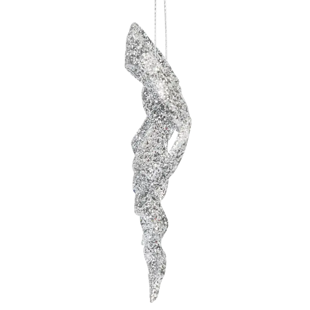 85156543 Елочная игрушка «Бантик» 9 см глиттер серебряный STLM-1483612 Santreyd  - Вид №3