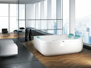Jacuzzi® Отдельностоящая гидромассажная ванна с хромотерапией Aquasoul