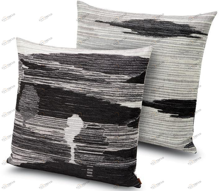 MissoniHome Подушка из жаккардовой ткани с ландшафтным рисунком Shades stripes sun-id-1404447