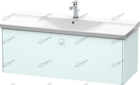 BR402300909 Тумбочка подвесная Brioso #BR4023 1220 x 479 мм Светло-голубой матовый декор Duravit