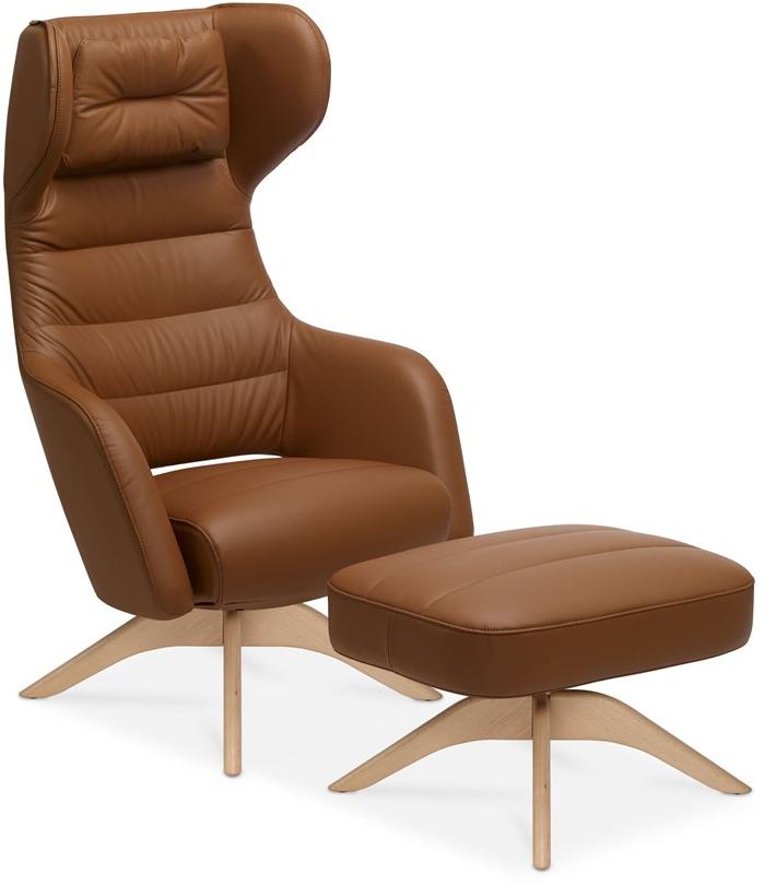 Sinetica Вращающееся кресло на козелке из кожи с подлокотниками Captain sun-id-1498637 - Вид №3