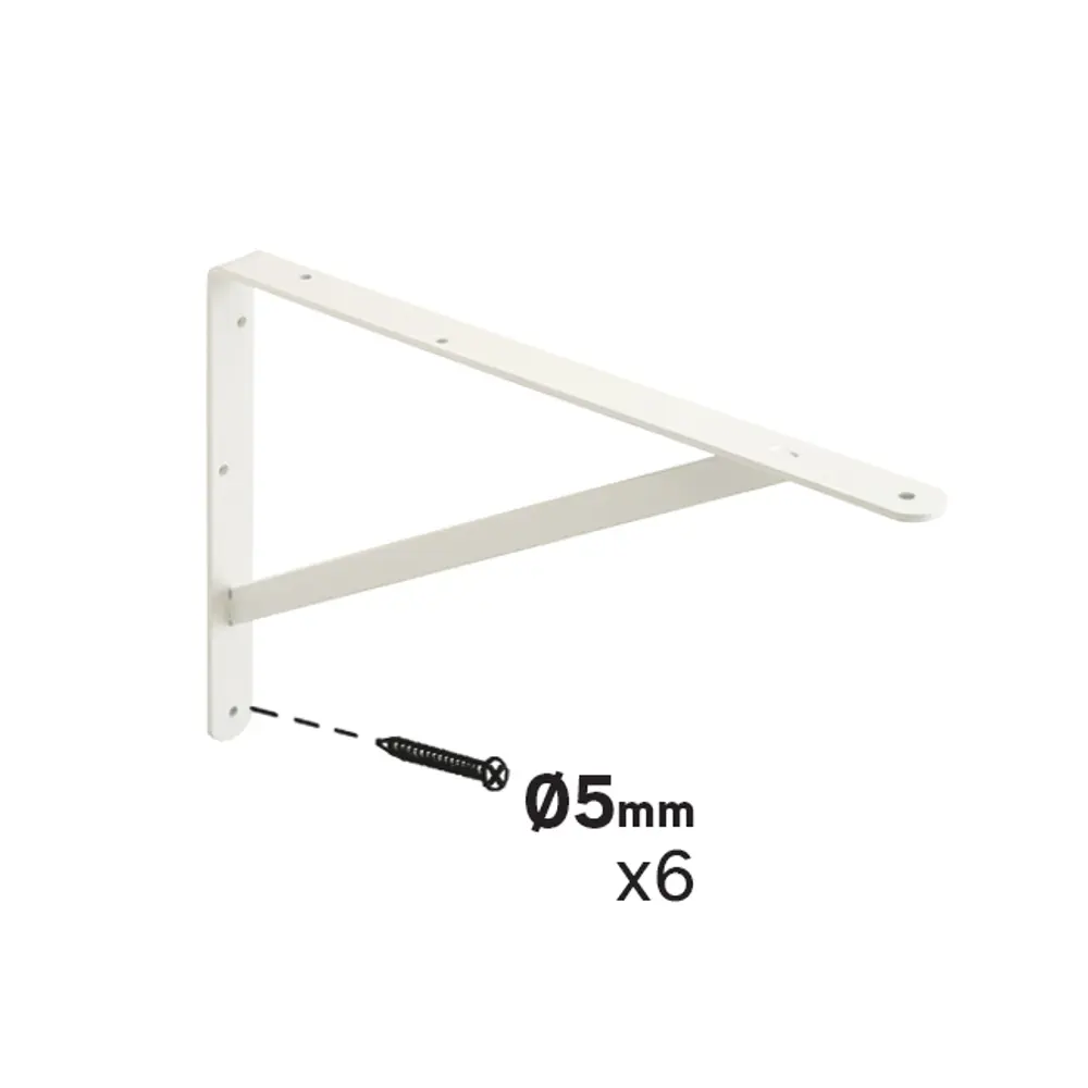 Утилитарный кронштейн Dolmen 26.8x40 см нагрузка до 60 кг цвет белый Santreyd STLM-2176224 - Вид №4