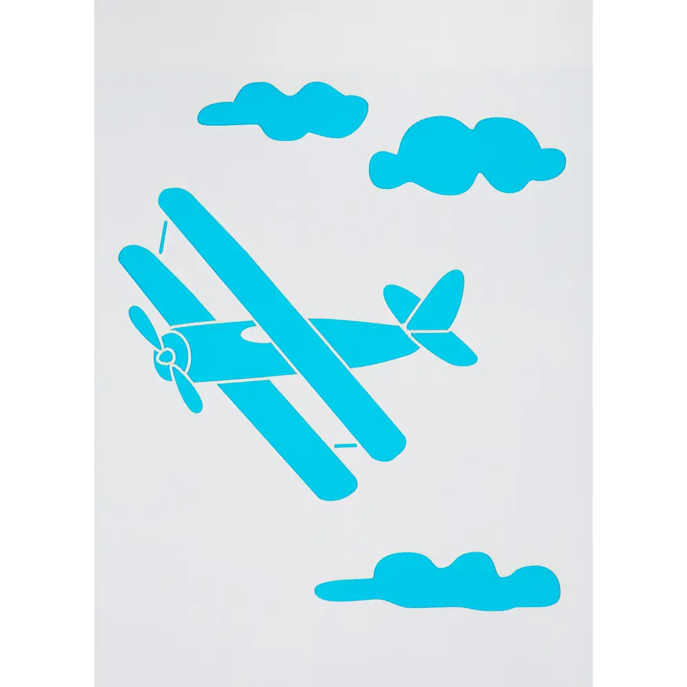 Трафарет самоклеящийся «Самолёт» 25х35 см UNIBOB STLM-2114493