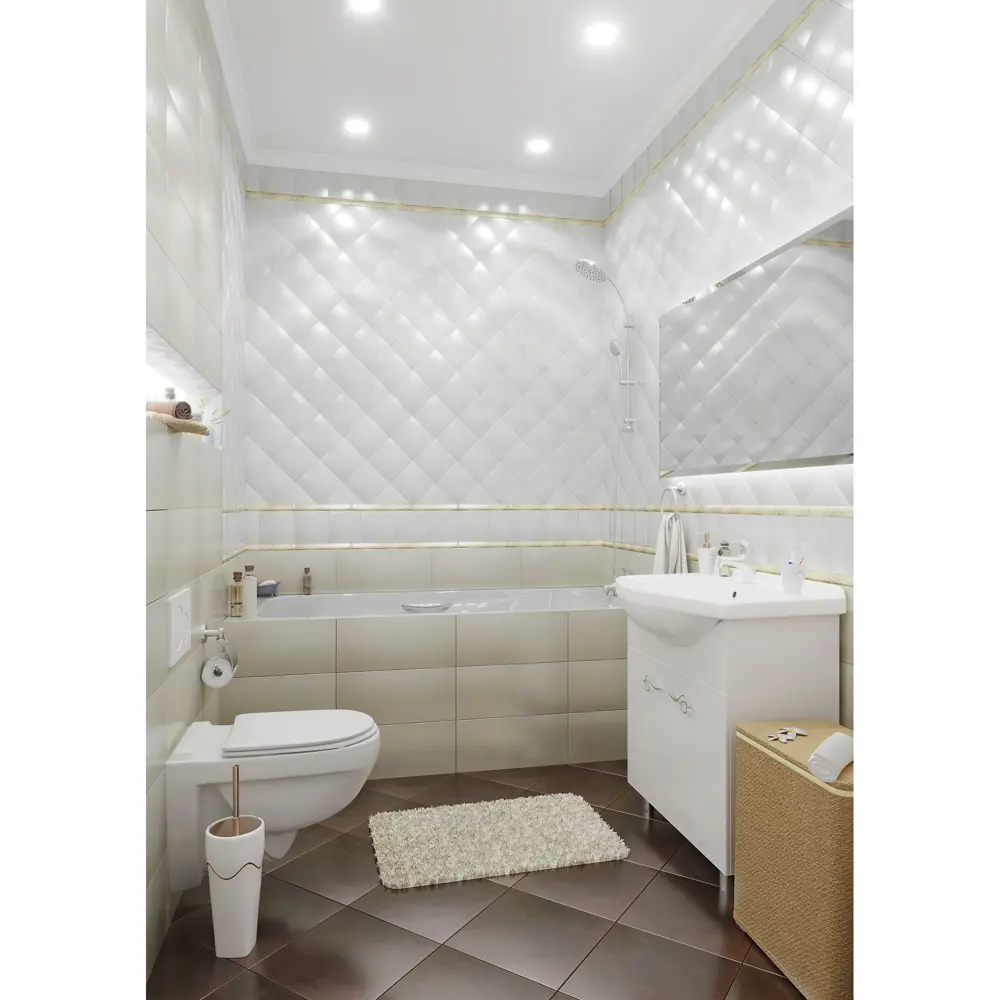 Плитка настенная Kerabel «Порто», 15x15 см, 1.035 м2, цвет белый 15057923 STLM-2134145  - Вид №2