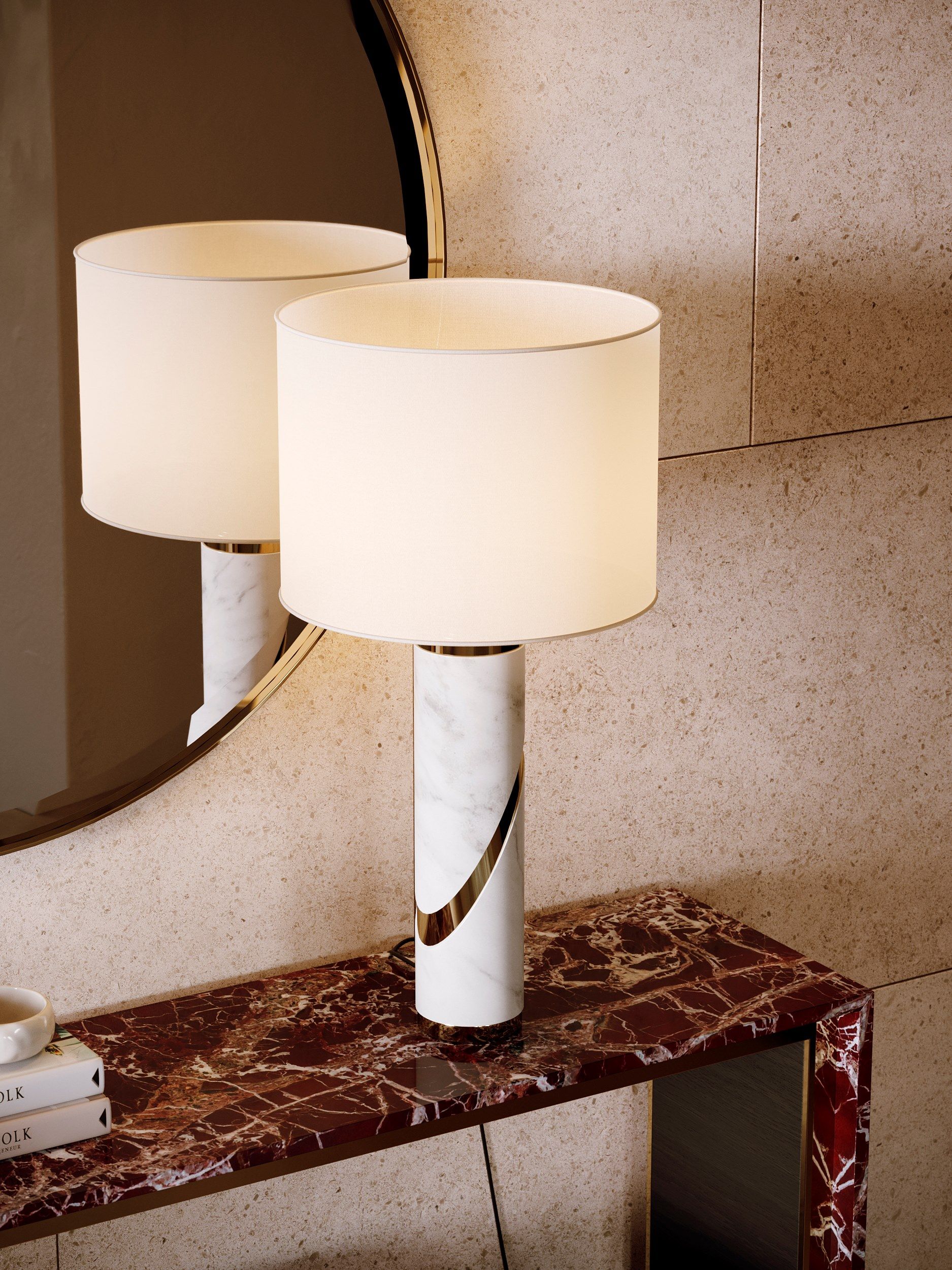 Настольная лампа из черного мрамора Marquina Laskasas ARCH-00141133 - Вид №3