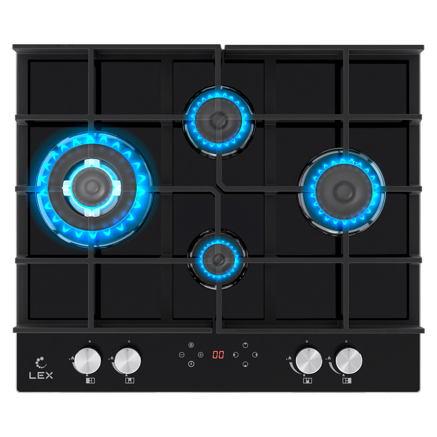 9101416 Газовая варочная поверхность LEX GVG 644 T BL STDN-0075310 - Вид №2