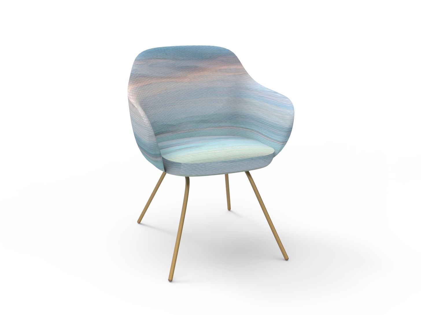 Мягкий тканевый стул с подлокотниками MOMENTI Home &amp ARCH-00053649