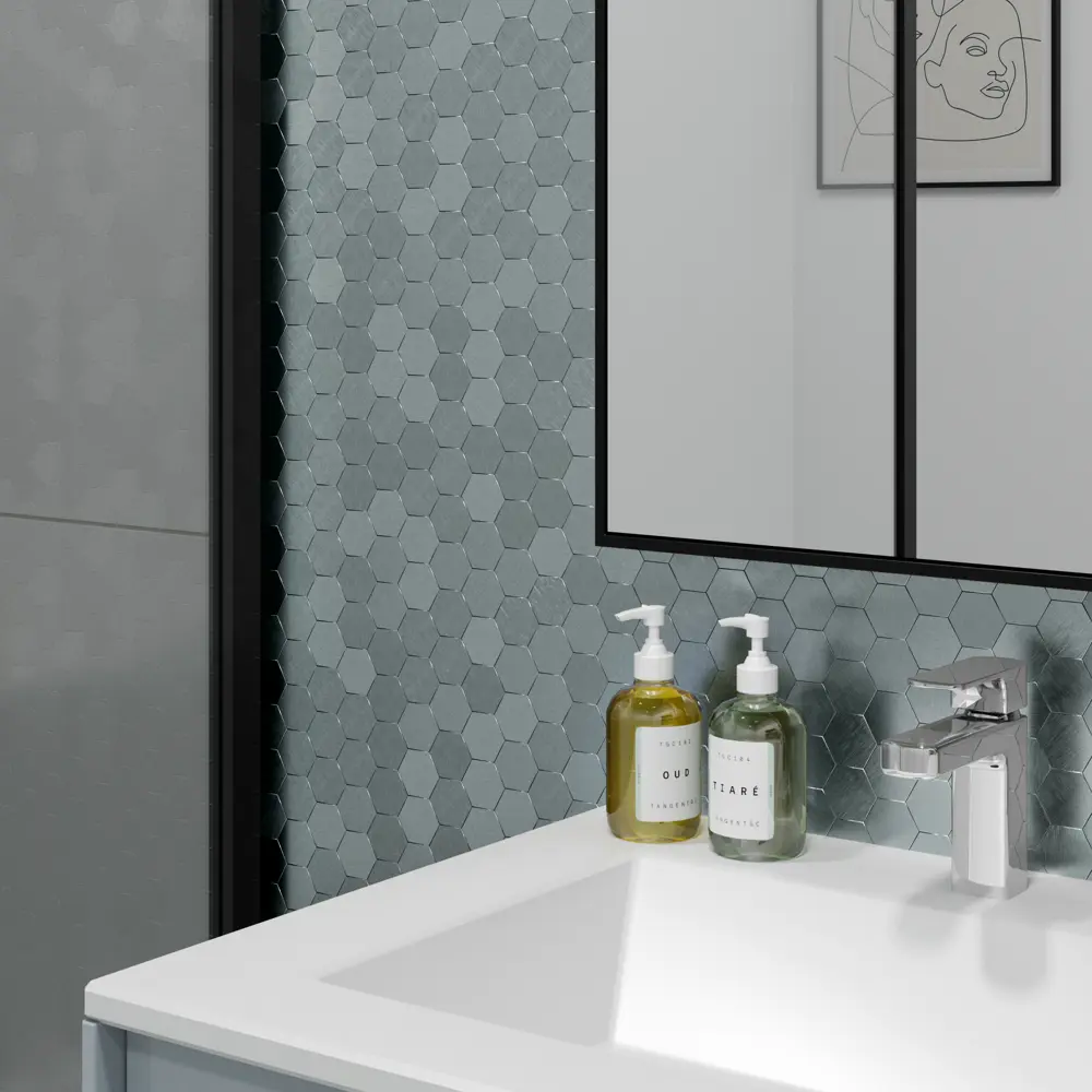 Мозаика Artens 28.8x29.2 см цвет серый Металл STLM-2012922 - Вид №4