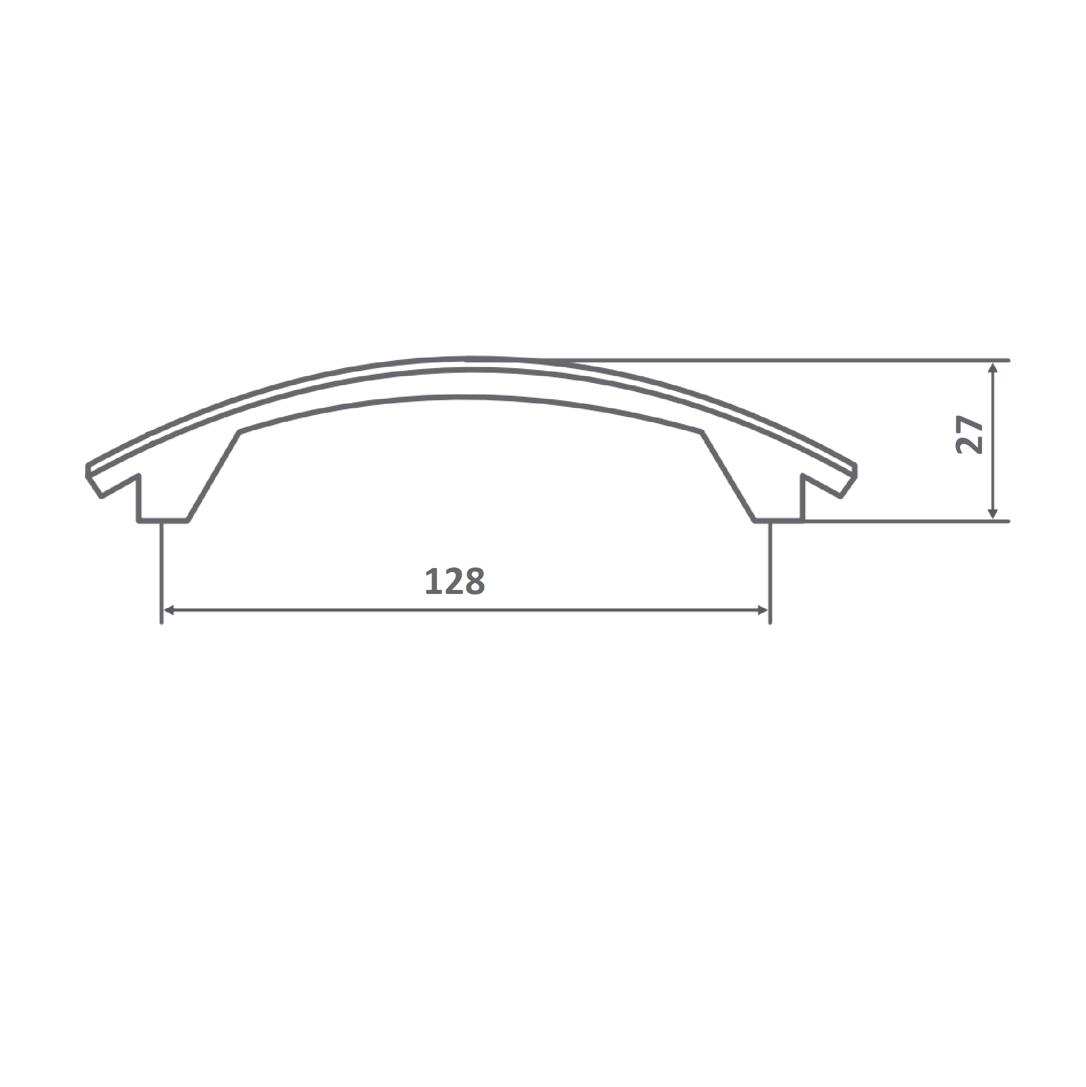 86471250 Ручка-скоба C-27 128 мм, цвет черный матовый STLM-0069023 Santreyd  - Вид №5
