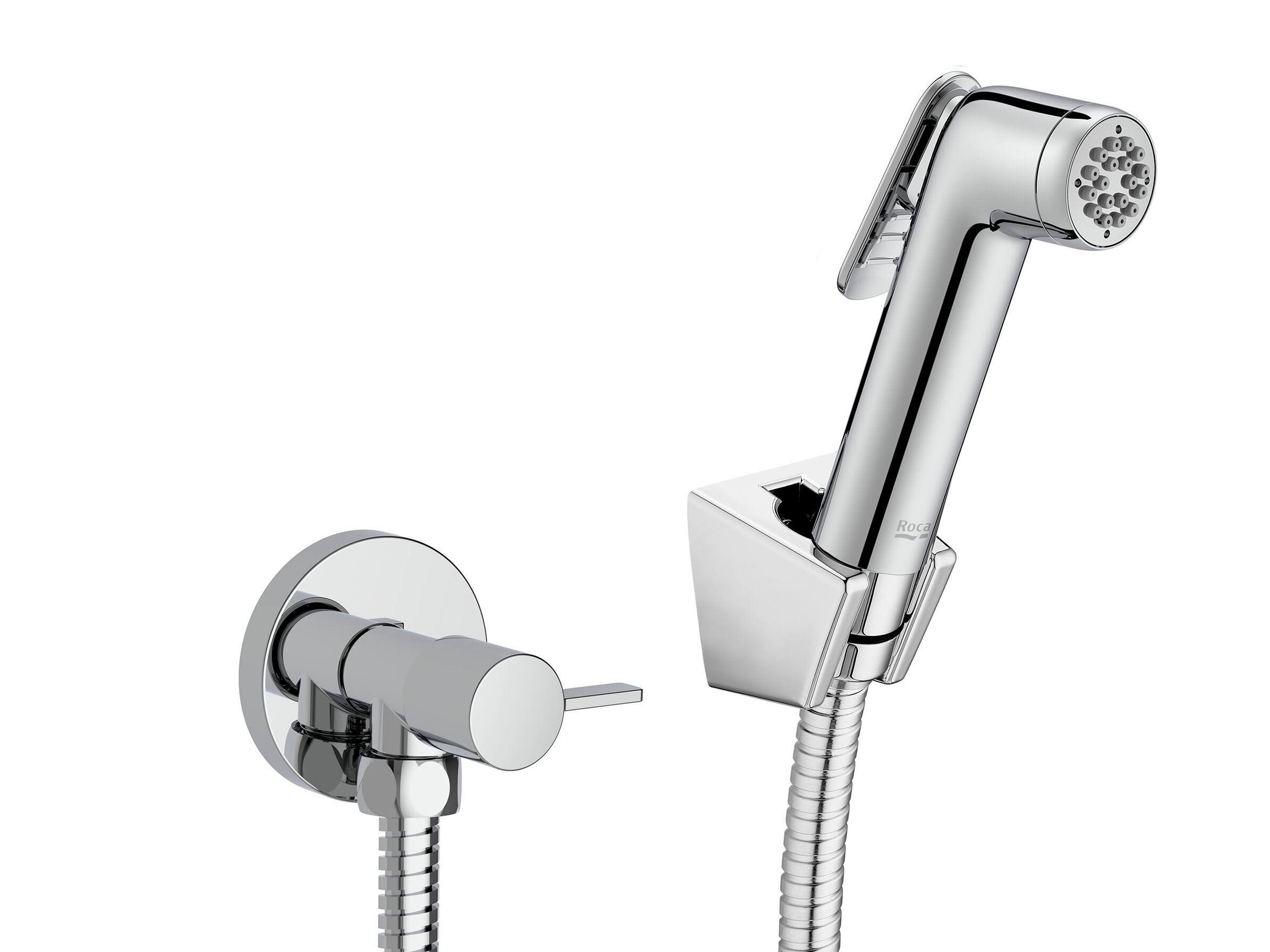 Настенный смеситель для биде с подачей шланга с ручным душем Roca BE FRESH 5B9M30C00 ARCH-00125456 - Вид №1