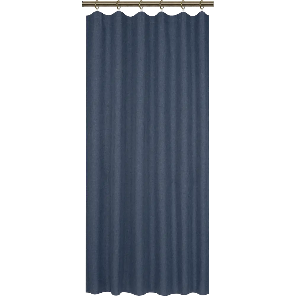 Штора на ленте «Савана» 145x180 см однотон цвет синий LINEN WAY STLM-2097861