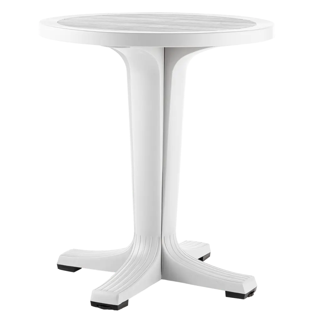 Стол Прованс круглый 65х74 см пластик белый ЭЛЛАСТИК-ПЛАСТ STLM-2037132