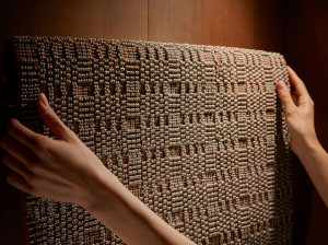 Ковер ручной работы из полиэстера и джута