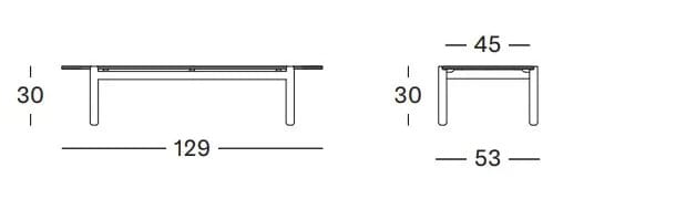 Керамический и тиковый низкий садовый журнальный столик Vincent sheppard Oda ARCH-00118764 - Вид №2