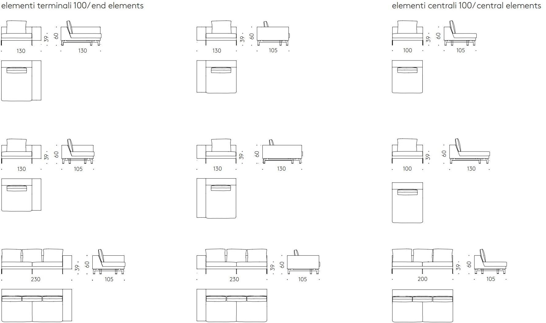 DE PADOVA 3-х местный диван с шезлонгом Flying landscape sun-id-1429104 - Вид №6