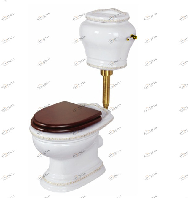 ML.MLD-25.711.BI/ML.MLD-25.728.BI/ML.OLV-29.013/ML.OLV-29.015/ML.RIC-29.040.BI.DO/ML.RIC-29.045.DO Компакт унитаз с бачком Золотистый Migliore  Италия 