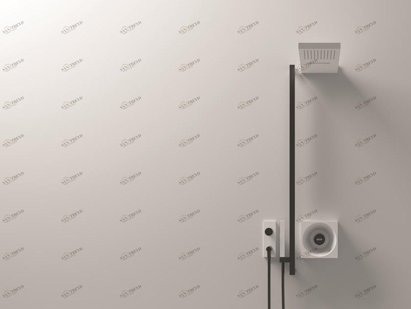 Jacuzzi® Настенная душевая стойка с переключателем и ручным душем Xyz+™ sun-id-1407515