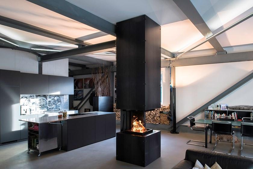 RÜEGG Дровяной стальной камин с панорамным остеклением Premium line sun-id-1497170 - Вид №6