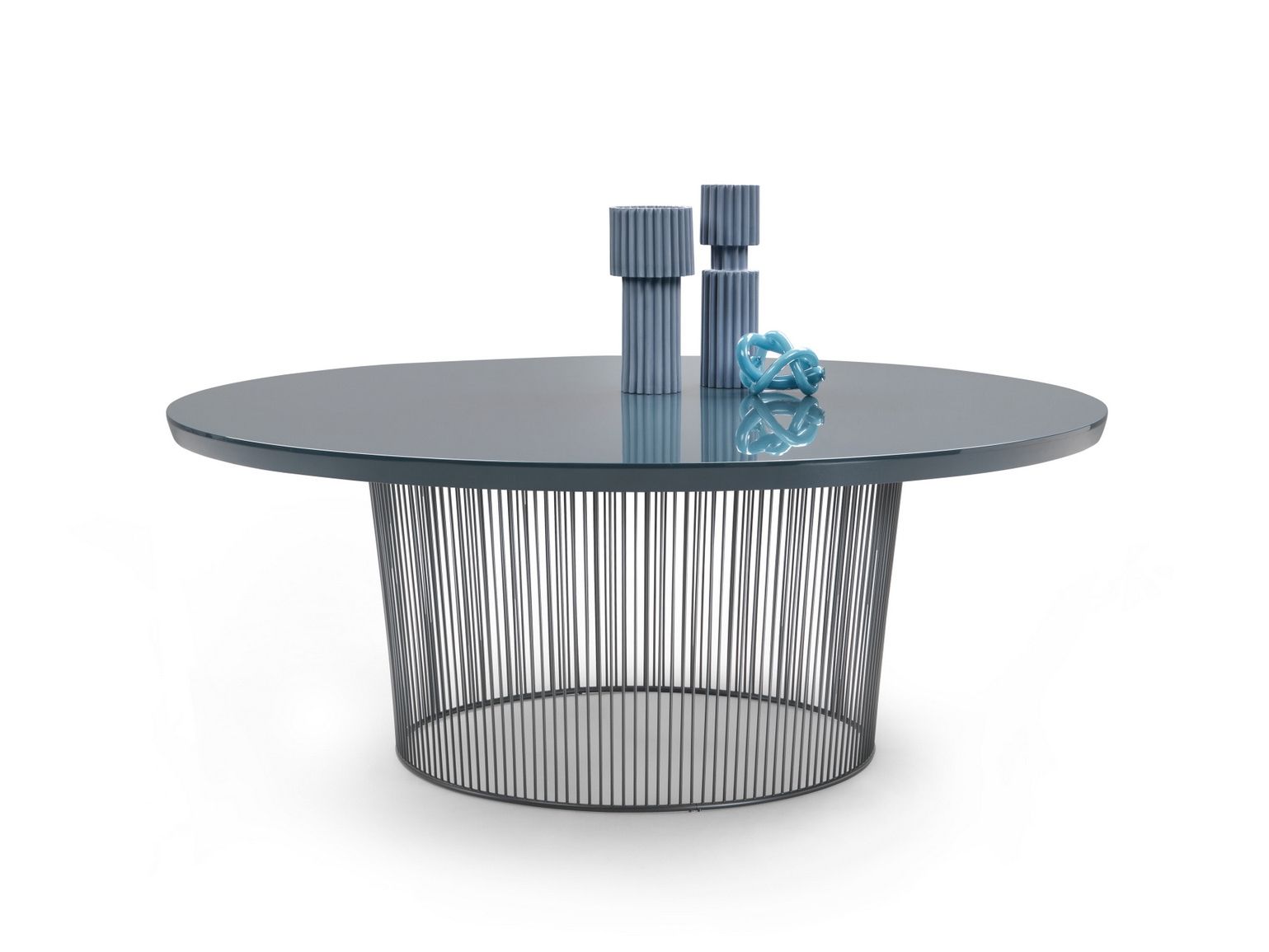 Круглый стол с металлическим основанием и шпоном Flexform Берри ARCH-00083792