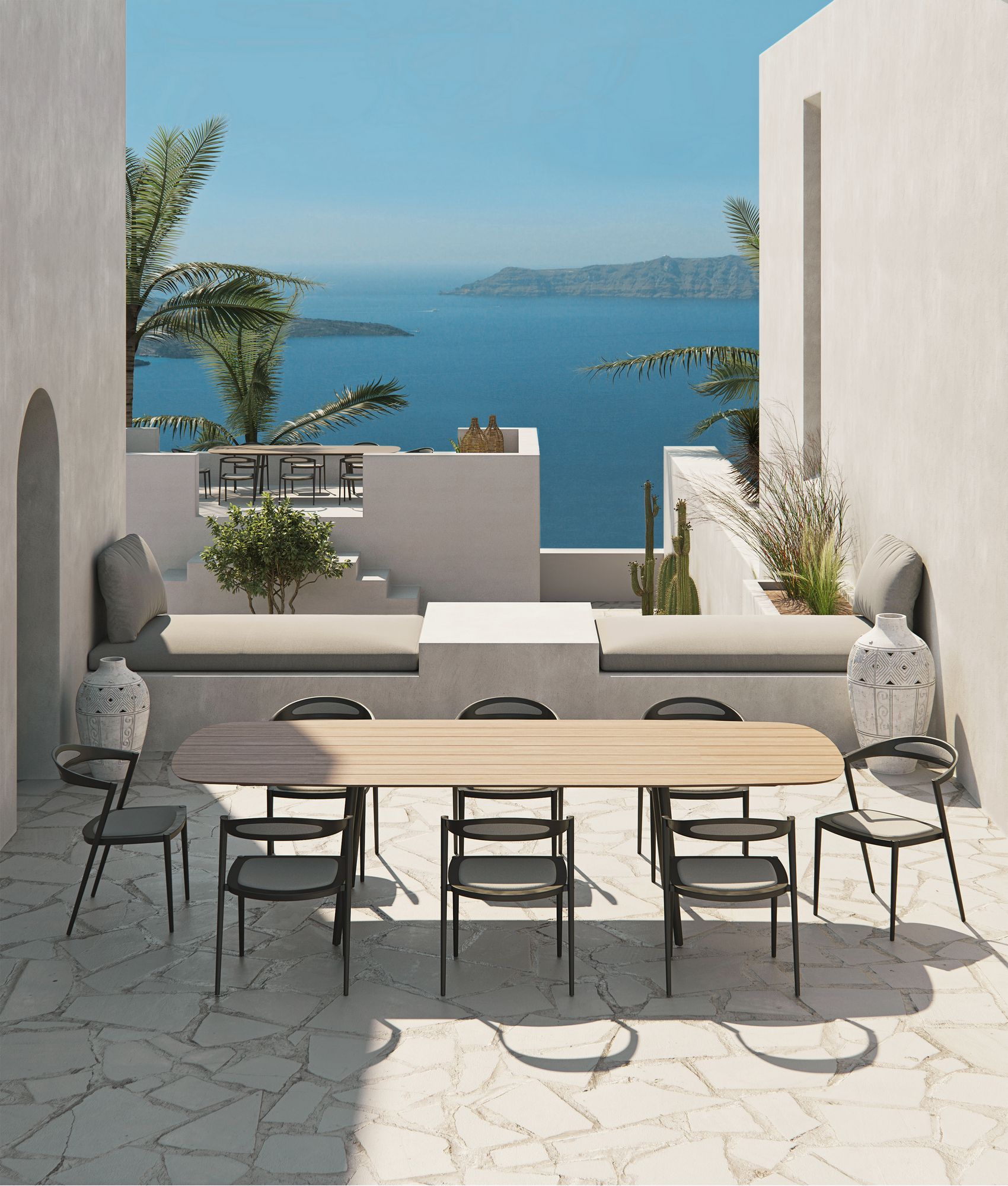 Алюминиевый садовый стул со встроенной подушкой Royal Botania Styletto ARCH-00135237 - Вид №4