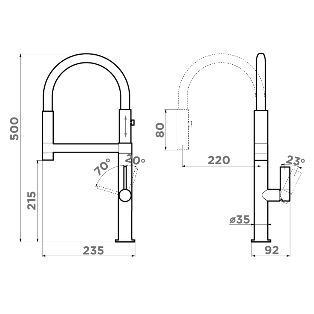 Смеситель для кухни Osaka C-WH OMOIKIRI 4994332 - Вид №4