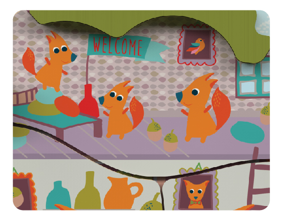 Развивающая игрушка на стену Vertiplay "Домик белки" ORIBEL  322592 Зеленый;голубой Santreyd  - Вид №6